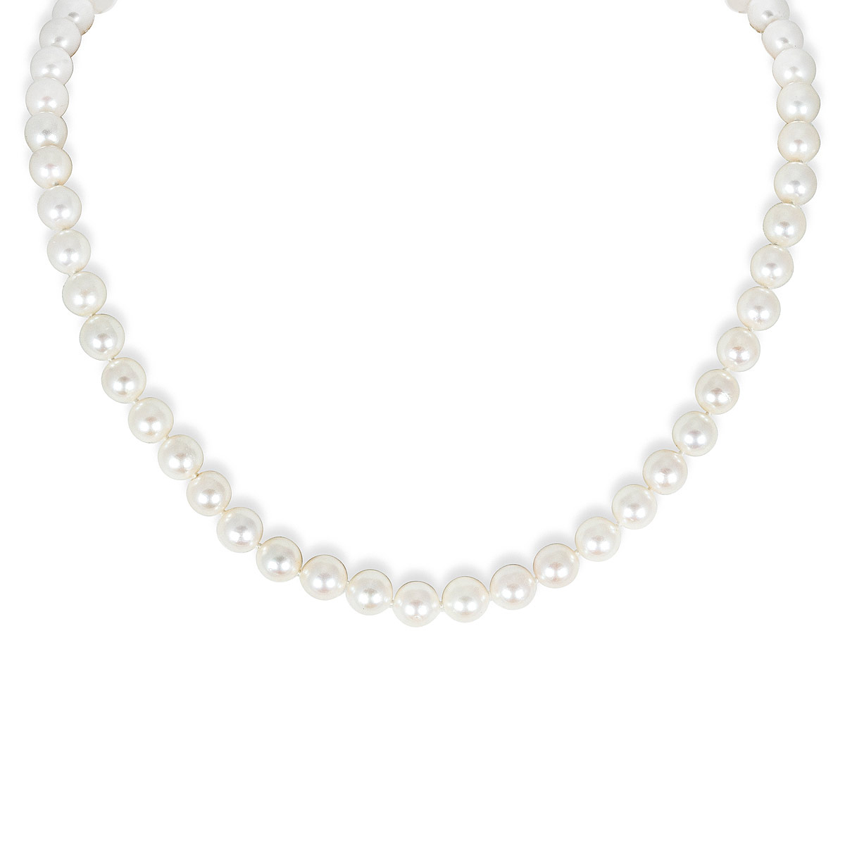 14k Yellow Gold Knotted Pearl Necklace
